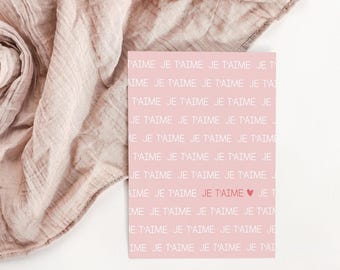 Carte Saint-Valentin "Je t'aime" - Carte amour