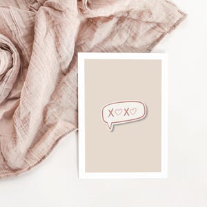 Carte Saint-Valentin "Bisous" - Carte amour