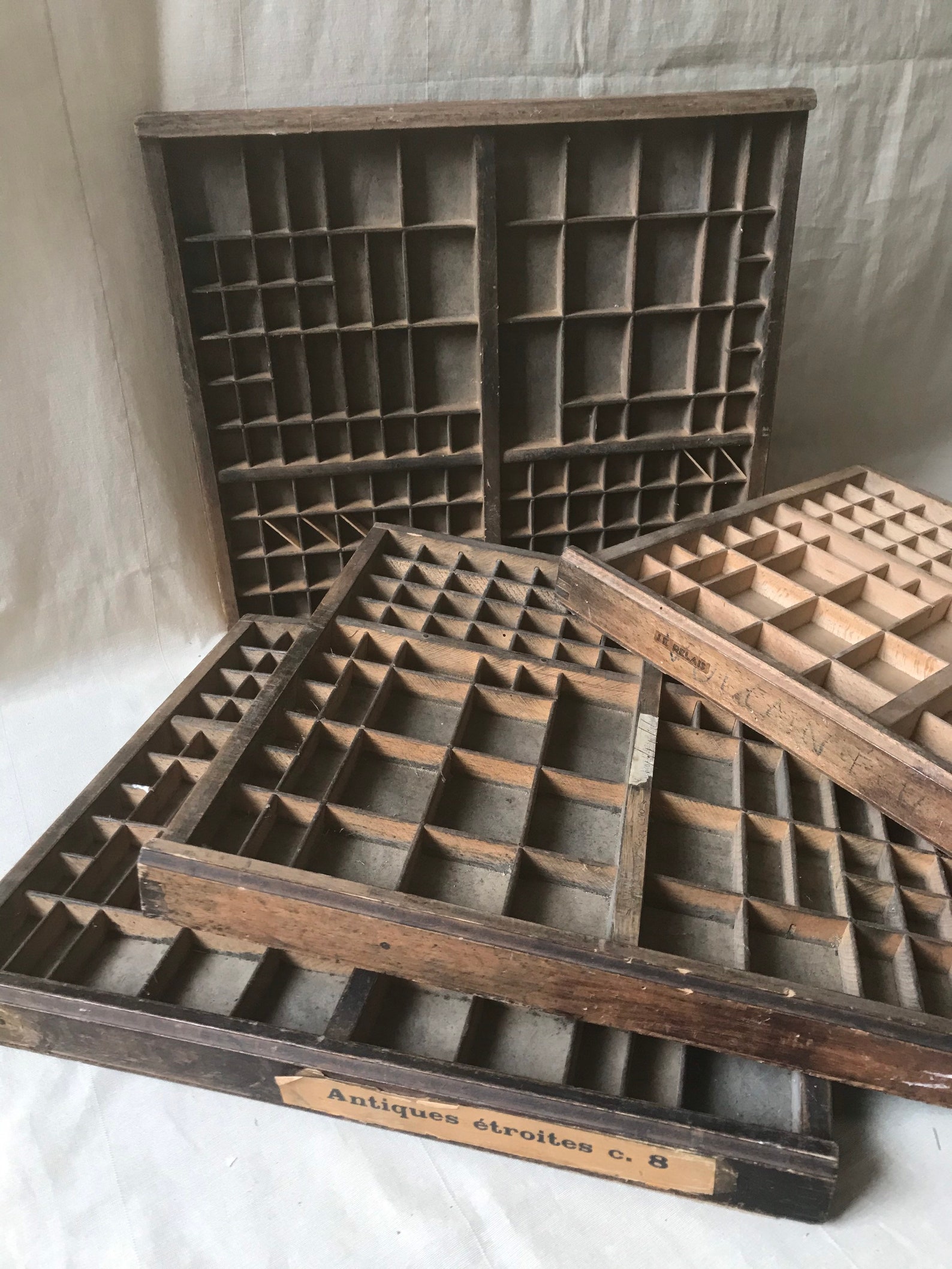 French Antique letterpress print drawers Etsy