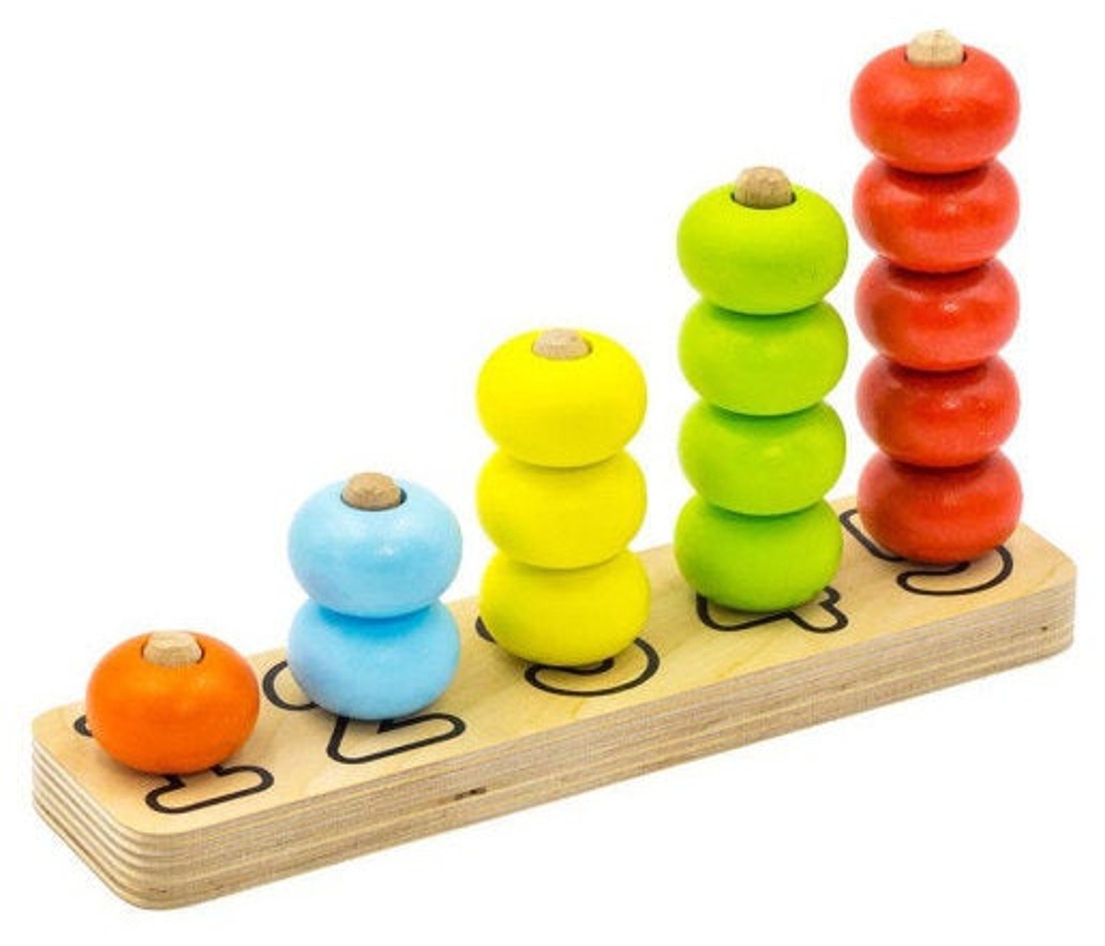 Wooden counting stacker baby educational toy montessori Etsy