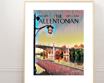 Impresión de arte pop de la costa de Allentown, Pensilvania (descarga digital)