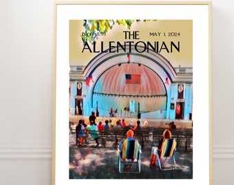 Impresión de arte pop de Allentown, PA: portada de la revista "The Allentonian" (descarga digital)