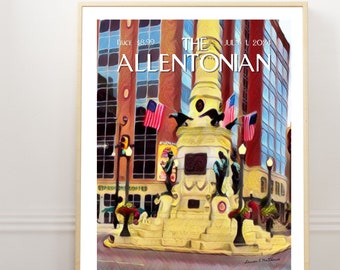 Impresión fotográfica de Allentown, PA: Monumento a los Soldados y Marineros (Descarga digital)