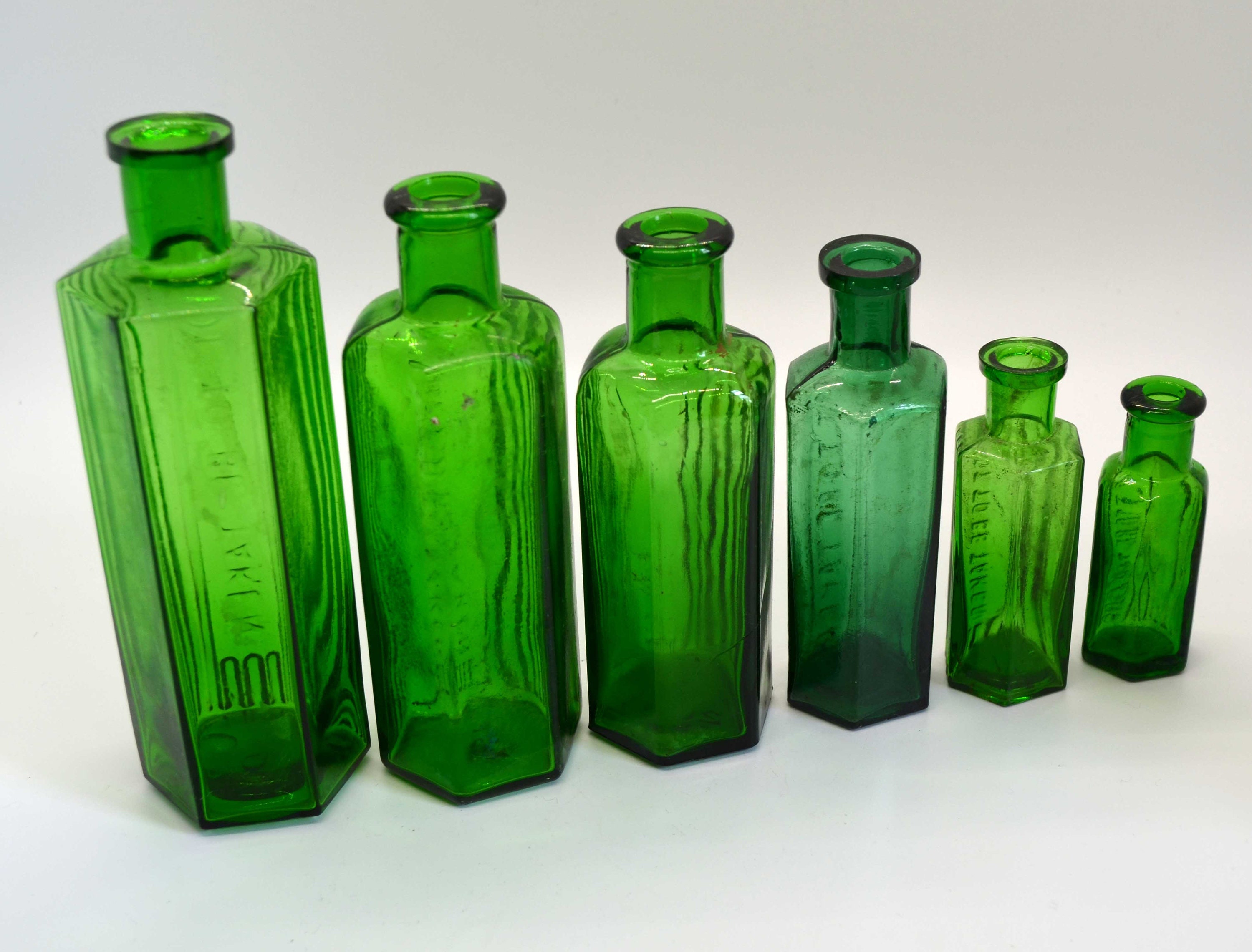 Six Vintage Not to Be Taken Green Hexagonal Poison Bottles - Etsy UK