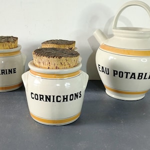 Vintage varnished stoneware pot Art kitchen decoration Pickle pot, kitchen decoration, Art deco, vintage kitchen, terracotta pot