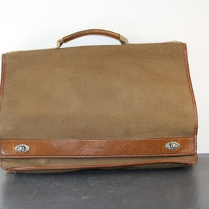 Ancienne sacoche Lancel cartable , marque de luxe, Lancel, porte-document marron, made in France, image 1