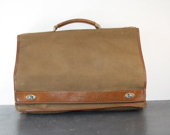 Ancienne sacoche Lancel; cartable , marque de luxe, Lancel, porte-document marron, made in France,