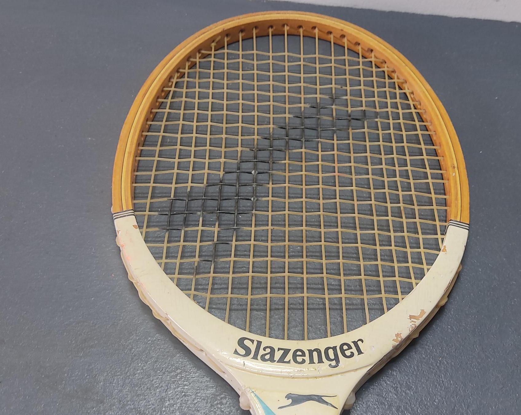 Ancienne Raquette De Tennis Slazenger Collège + Presse - Vintage Collection