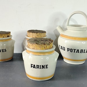 Vintage varnished stoneware pot Art kitchen decoration Pickle pot, kitchen decoration, vintage kitchen, terracotta pot, Made in France