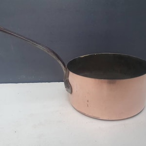 Vintage French copper saucepan, Kitchen art, Art Decoration, Shabby chic
