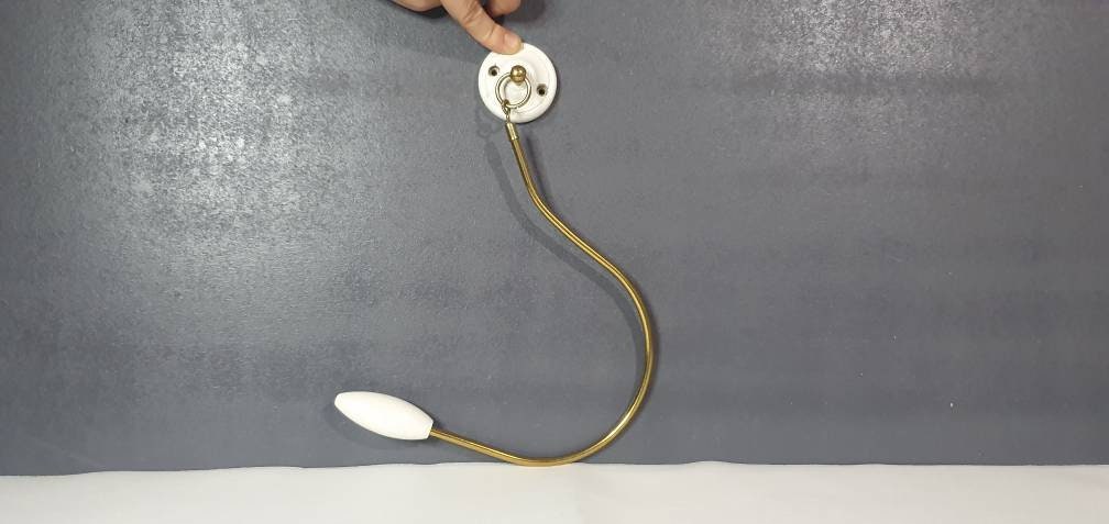 Embrasse Rideaux Bronze/Laiton, Crochets Rideaux, Vintage, Accroche Rideaux Antique, Art Décoration 