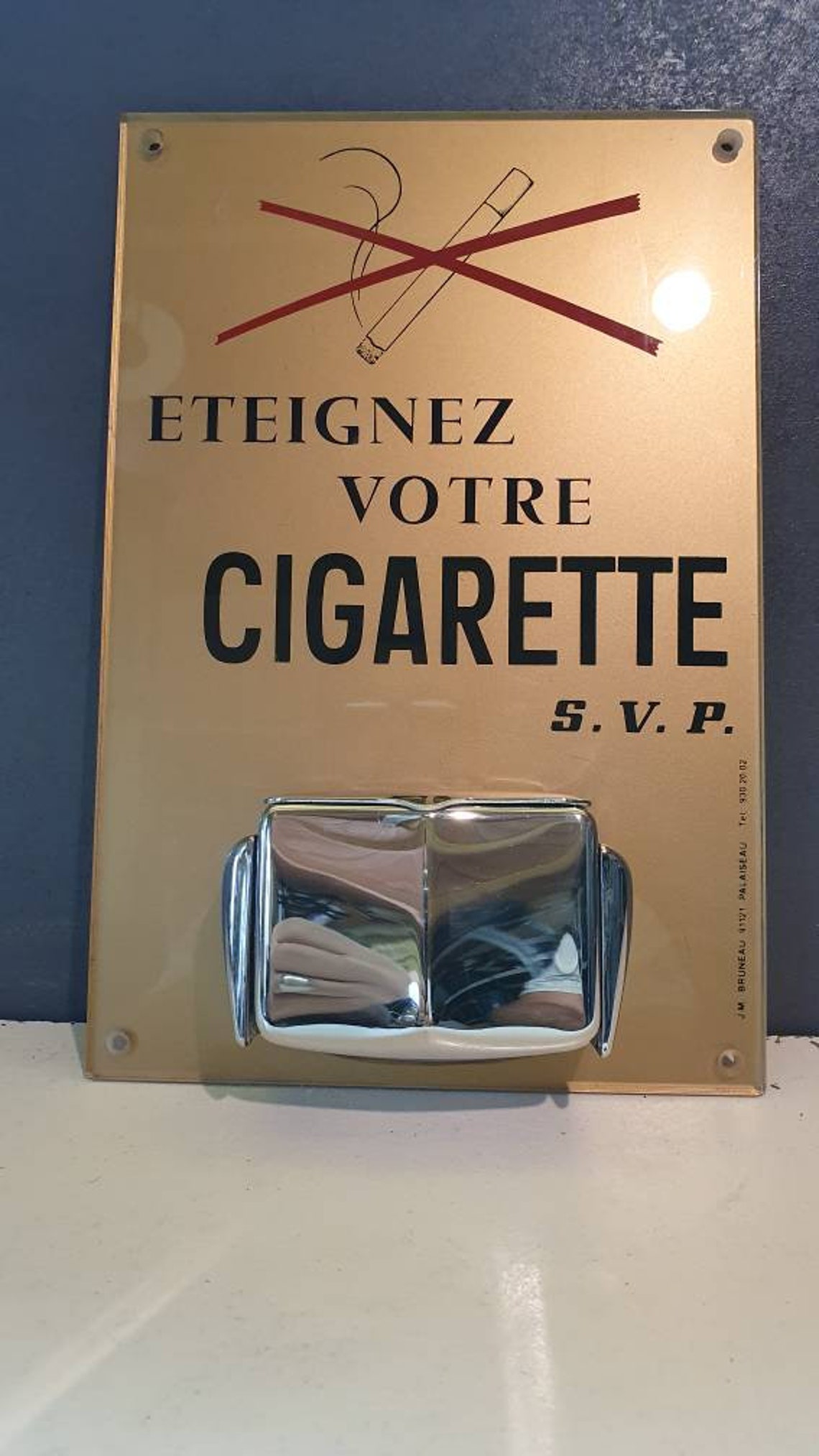 Old vintage wall exterior ashtray shabby chic folk art Etsy