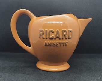 Decanter pitcher Ricard vintage ceramic, Aperitif, anisette, Made in France, Bar decoration, provence