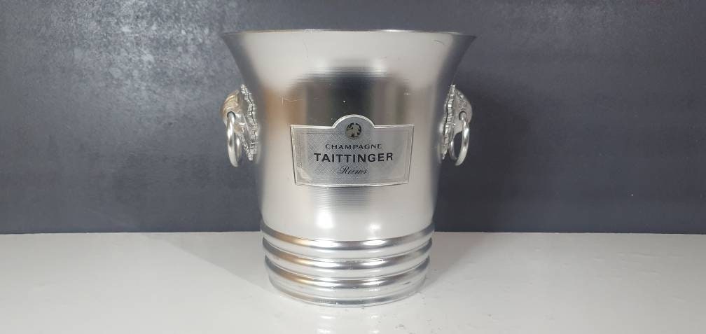 Seau Champagne Tattinger Inox, Reims Vintage. Refroidisseur à Champagne, Seau Glaçons