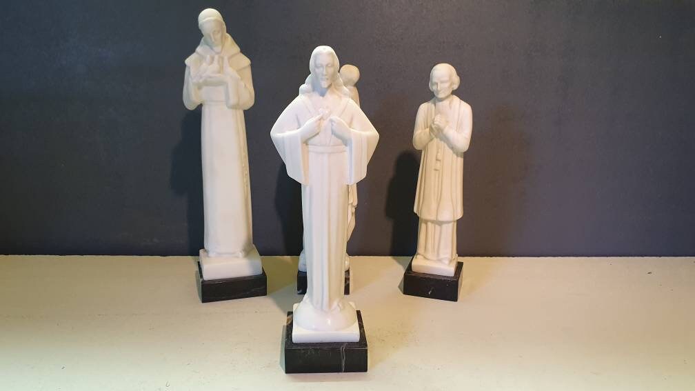 statuette Jésus Christ Sacré Cœur, Alfred Bartoletti, Icône Religieux, Catholique, Vintage, Religiou