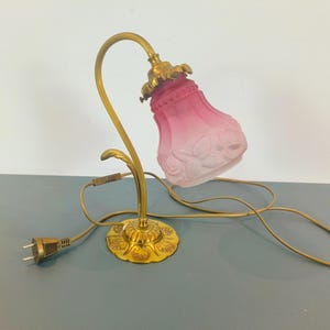 Antique bronze desk lamp, Antique bronze bedside lamp, Table lamp, antique, Hanging lamp, Rose lamp, vintage decor, birthday gift for her