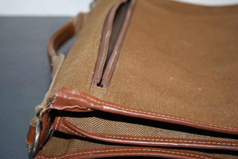 Old Lancel bag satchel, luxury brand, Lancel, brown briefcase, made in France, image 6