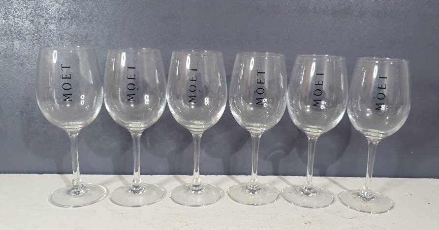 6 Verres à Champagne Moët et Chandon Xl Flûtes Vintage 6 Transparent Shabby Chic