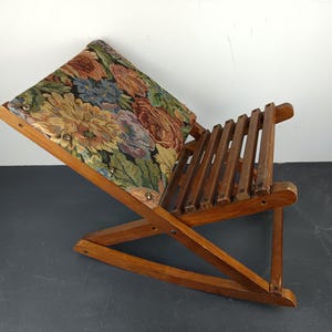 Vintage French footrest/ rocking stool/ Footrest Support, Living room footrest/