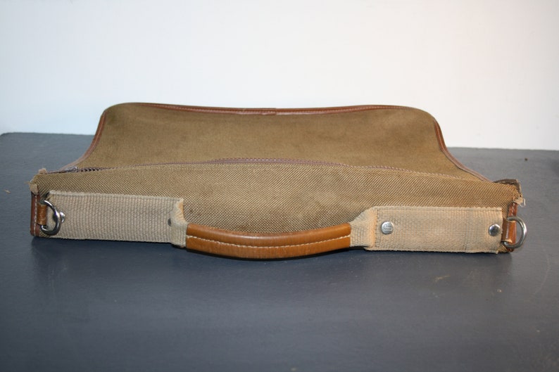 Old Lancel bag satchel, luxury brand, Lancel, brown briefcase, made in France, image 8