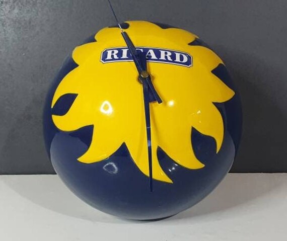 Horloge Ricard en Céramique Vintage, Pendule Ricard, Montre Vintage