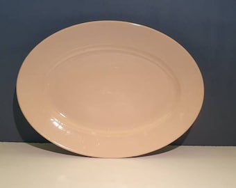 Pink earthenware dish DIGOIN SARREGUEMINES Oval, Table decoration, Tableware