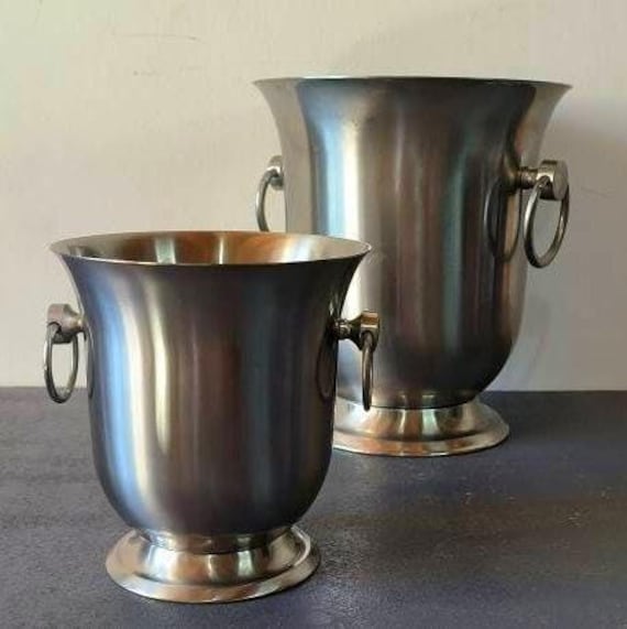 Seau A Glaçons En Inox Massif Guy Degrenne Avec Anse