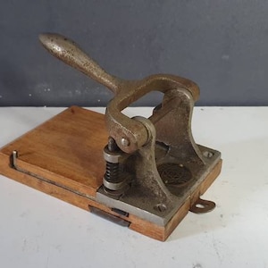 Ancienne Perforatrice en fer, Perforatrice Vintage, Perforatrice France, ancien Perforateur de trou papier