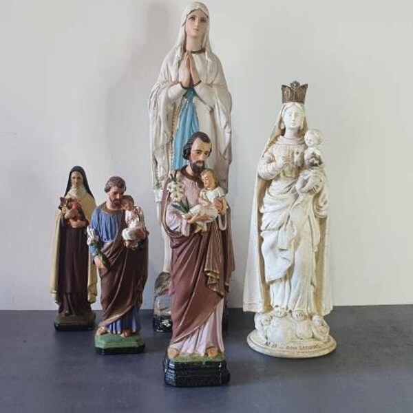 Saint Joseph Statue Antique Etsy