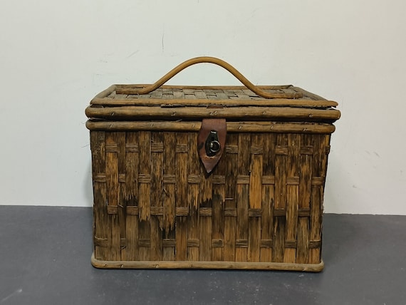 古くて珍しい籐かご 竹箱 フランス製、ヴィンテージバスケット - Etsy 日本