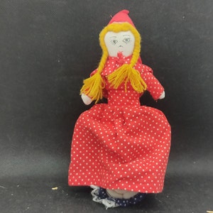 Antique Reversible Rag Doll, 2 in 1 Doll, Little Red Riding Hood Doll ...