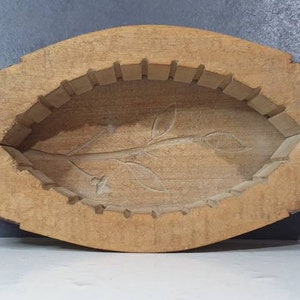 Hand Carved Butter Mold, Vintage Butter Dish, Butter Press, Folk Art