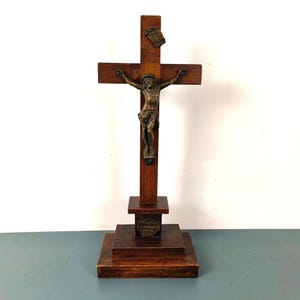 Large antique Crucifix, The Body of Christ, religious altar, crucifix of Christ, wooden cross, Corpus, religious altars