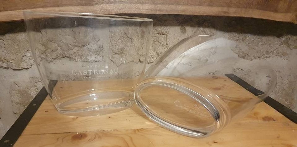 Lot 2 Seaux Champagne Castelnau, Reims France, Bucket, Cooler Basin Ice Cooler, Rétro Vintage