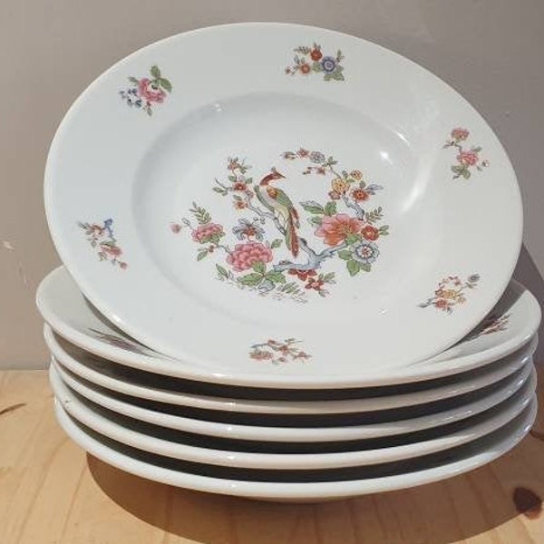 Assiette décoration florale,  French plates porcelaine. service vaisselle, art de la table, shabby chic, art populaire