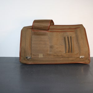 Old Lancel bag satchel, luxury brand, Lancel, brown briefcase, made in France, image 4