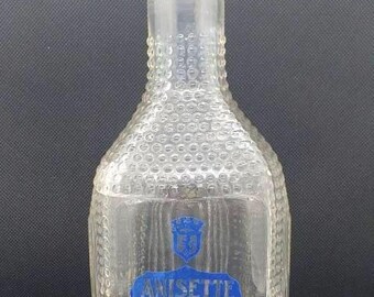 St Sylvain Anisette Glass Pitcher Carafe, Aperitif, Anisette, Made in France, Bar decoration