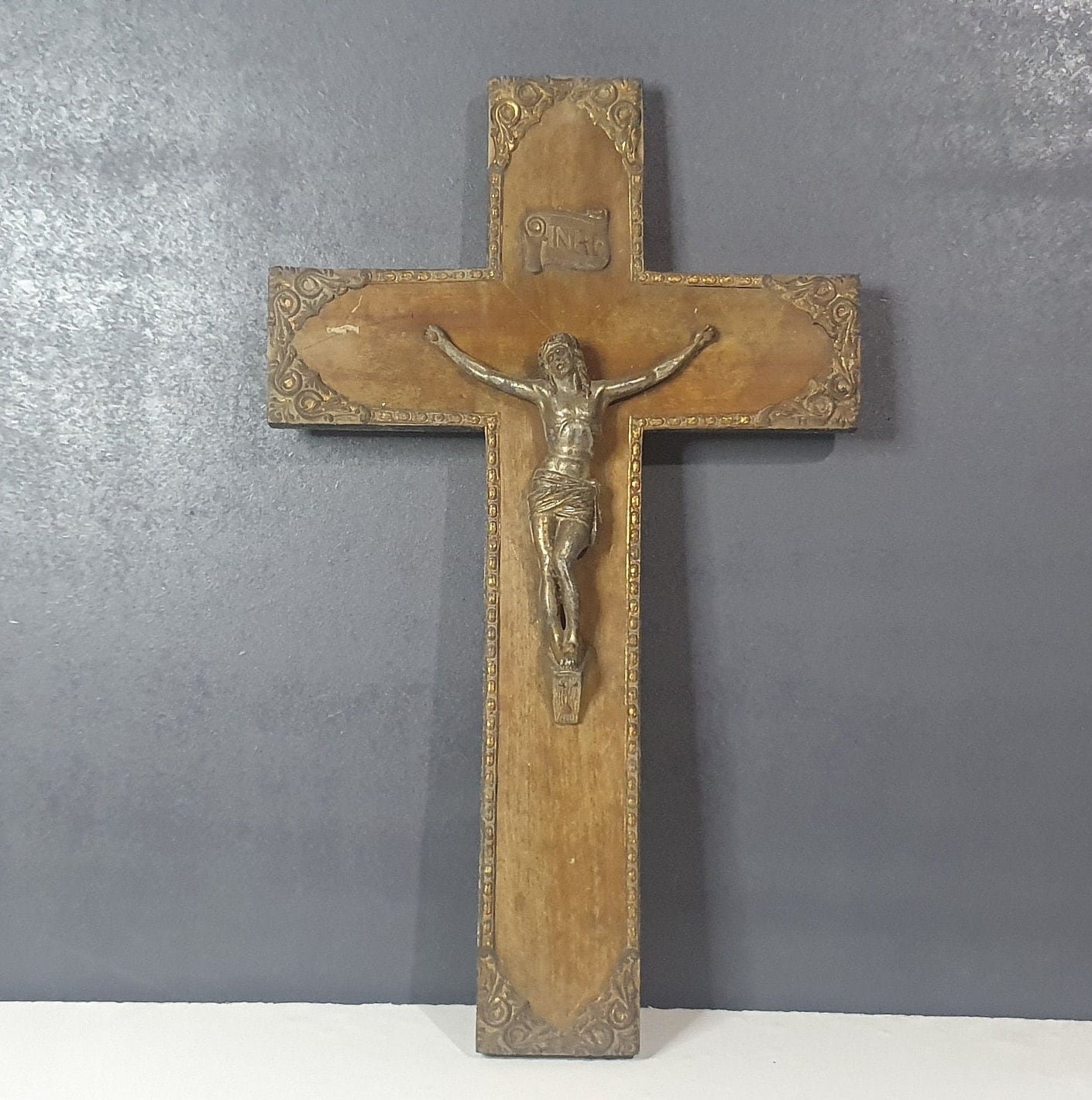 Crucifix en Bois, Jésus Christ, Vintage, Ornement