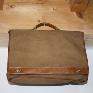 Old Lancel bag satchel, luxury brand, Lancel, brown briefcase, made in France, image 2