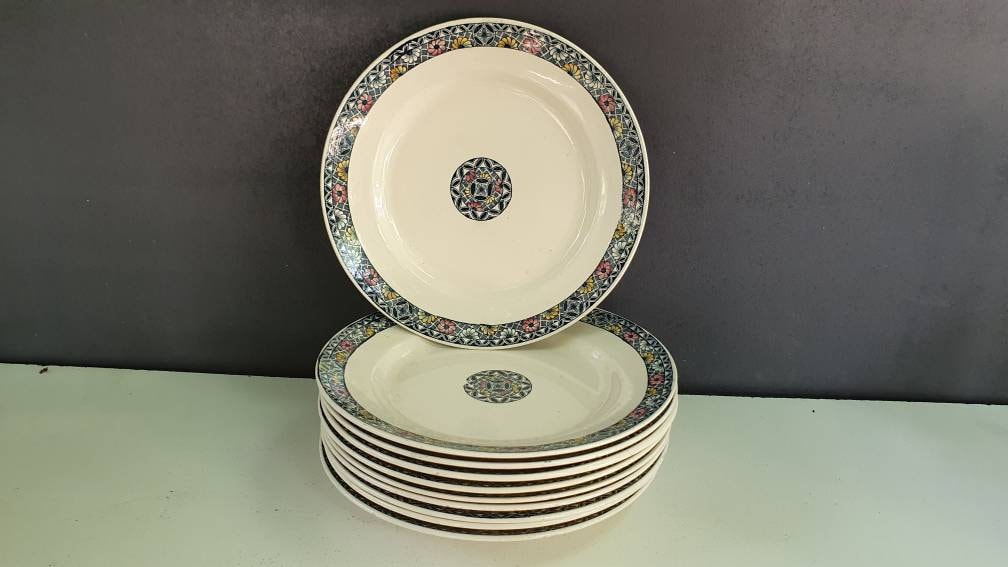 Assiette Longchamp Terre de Fer, Porcelaine France, Modèle Manon, Art La Table, Shabby Chic