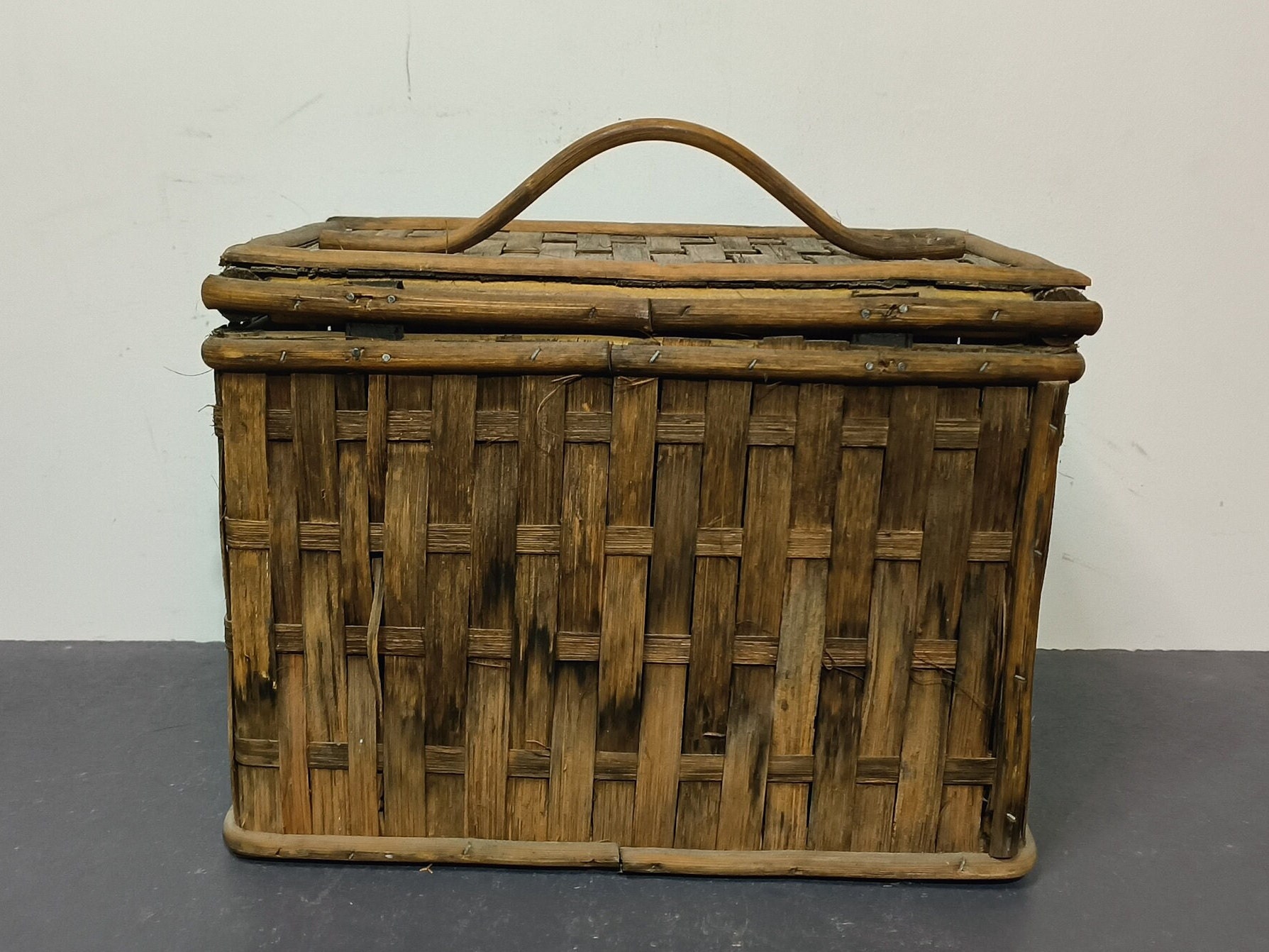 古くて珍しい籐かご 竹箱 フランス製、ヴィンテージバスケット - Etsy 日本