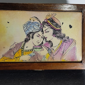 Old wooden box, jewelry box, Persian box, oriental box