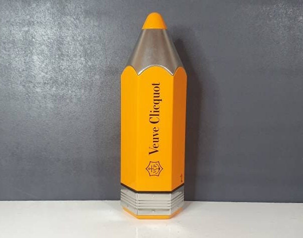 Seau à Champagne Veuve Clicquot Étui Crayon en Métal, Boîte Isotherme Champagne, Emballage, Coffret 