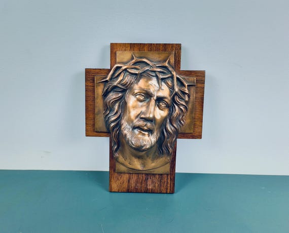 Large Bronze Face of Jesus Christ Signed LOJOU, Le Corps Du Christ