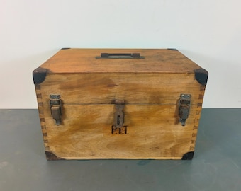 Wooden box, Rare wooden PTT box / postal briefcase / professional item / postal collection / decorative storage box