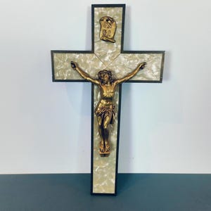 Antique Crucifix, The Body of Christ, Religious Icon, Brass bronze crucifix, Cross of Jesus Christ, Jesus, Christianity