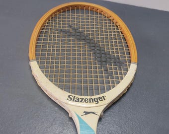 Ancienne Raquette Tennis Bois Slazenger