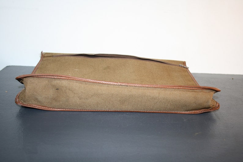 Ancienne sacoche Lancel cartable , marque de luxe, Lancel, porte-document marron, made in France, image 5