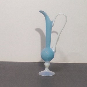 Soliflore, opaline vase, flower vase, decoration, blue opaline