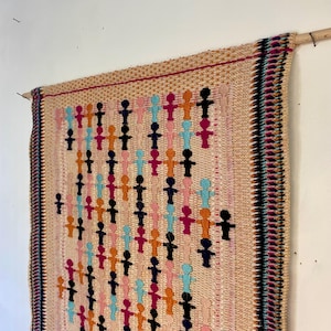 Handgefertigter Wandteppich, Wandbehang, Boho-Wandteppich, Wollteppich, Kopfteil